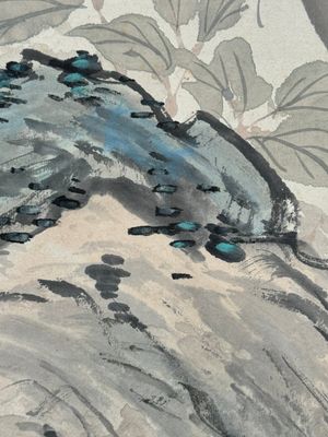 Feng Chaoran 馮超然 (1882-1954) and Jiang Hanting 江寒汀 (1904-1963): 'Peony' and 'Two squirrels on the persimmon tree', ink and colour on paper — foto 6