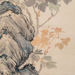 Feng Chaoran 馮超然 (1882-1954) and Jiang Hanting 江寒汀 (1904-1963): 'Peony' and 'Two squirrels on the persimmon tree', ink and colour on paper — foto 7