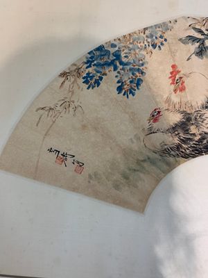 Feng Chaoran 馮超然 (1882-1954) and Wang Xuetao 王雪濤 (1903-1982): 'Two fans', ink and colour on paper — photo 3