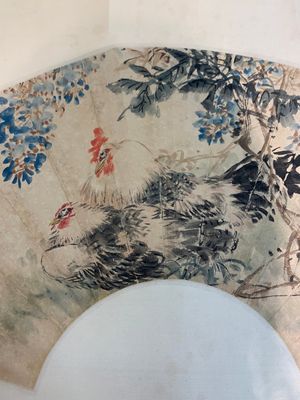 Feng Chaoran 馮超然 (1882-1954) and Wang Xuetao 王雪濤 (1903-1982): 'Two fans', ink and colour on paper — photo 4
