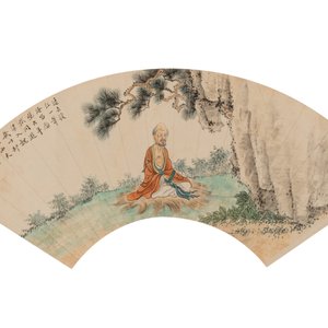 Feng Chaoran 馮超然 (1882-1954) and Wang Xuetao 王雪濤 (1903-1982): 'Two fans', ink and colour on paper — photo 2