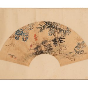 Feng Chaoran 馮超然 (1882-1954) and Wang Xuetao 王雪濤 (1903-1982): 'Two fans', ink and colour on paper — photo 4