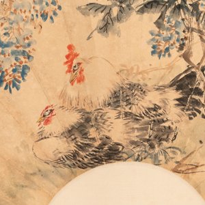 Feng Chaoran 馮超然 (1882-1954) and Wang Xuetao 王雪濤 (1903-1982): 'Two fans', ink and colour on paper — photo 6