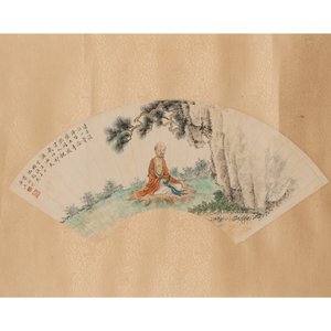 Feng Chaoran 馮超然 (1882-1954) and Wang Xuetao 王雪濤 (1903-1982): 'Two fans', ink and colour on paper — photo 8