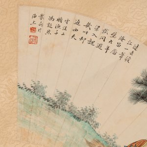 Feng Chaoran 馮超然 (1882-1954) and Wang Xuetao 王雪濤 (1903-1982): 'Two fans', ink and colour on paper — photo 10