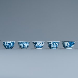 Fifteen Chinese blue and white cups and eighteen saucers, Kangxi — 照片 8