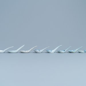 Fifteen Chinese blue and white spoons, 19/20th C. — photo 7