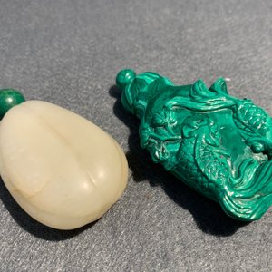 Fifteen Chinese snuff bottles in jade, agate, malachite and other hardstones, 18/20th C. — 照片 23