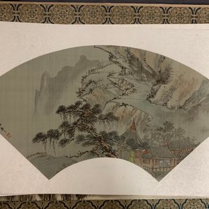 Fifteen various Chinese drawings for fans and illustrations, 20th C. — photo 15