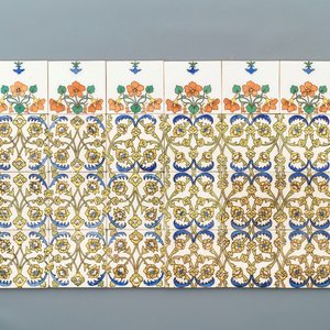 Fifty various Dutch Delft Islamic style tiles, 19/20th C. — 照片 1