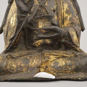 Figure chinoise de Guanyin en bronze doré, dynastie Ming — photo 10
