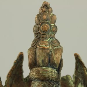 Figure de Bouddha Amoghasiddi en bronze doré incrusté de corail et de turquoise, 18e-19e — photo 16