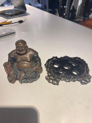 Figure de bouddha en laque de Foochow ou Fuzhou au socle, Chine, ca. 1900 — photo 4
