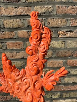 Figure de 'Xiwangmu' en corail rouge sur socle en bois, Chine, 19/20ème — photo 7