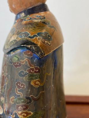 Figure d'un mandarin en terre cuite peinte, Chine, Canton, 19ème — photo 10