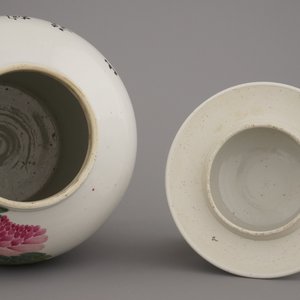 Fijne Qianjiang balustervaas met deksel, ca 1900 — foto 8