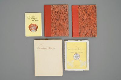 Five books on Chinese porcelain, incl. Grandidier (1894) and van Goidsenhoven (1936)