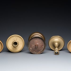Five bronze and brass candlesticks, Flanders and The Netherlands, 15th C. and later — photo 6