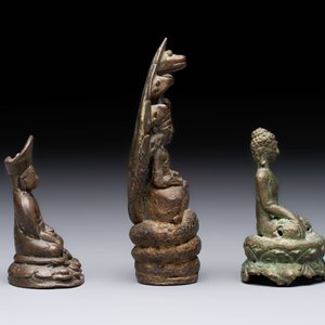 Five bronze figures of deities, Southeast Asia, 19th C. and earlier — 照片 11