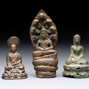 Five bronze figures of deities, Southeast Asia, 19th C. and earlier — 照片 8