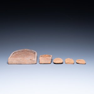 Five Burmese Buddhist votive pottery plaques, Pagan Period, 11/14th C. — 照片 6