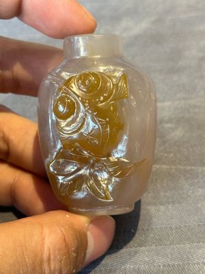 Five Chinese agate snuff bottles, 19/20th C. — foto 2