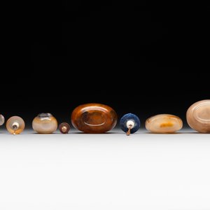 Five Chinese agate snuff bottles, 19/20th C. — foto 7