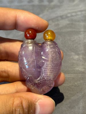 Five Chinese amethyst animal-form snuff bottles, 19/20th C. — photo 17