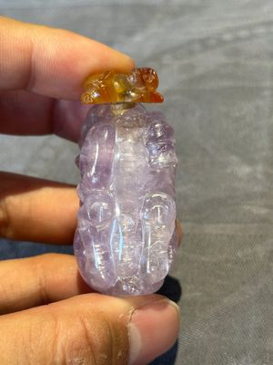 Five Chinese amethyst animal-form snuff bottles, 19/20th C. — photo 23