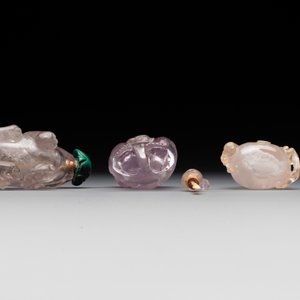 Five Chinese amethyst animal-form snuff bottles, 19/20th C. — photo 6