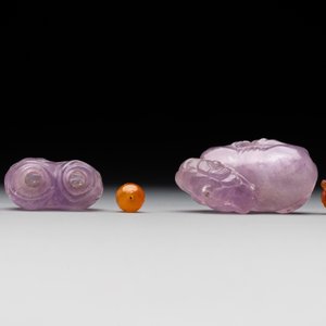 Five Chinese amethyst animal-form snuff bottles, 19/20th C. — photo 7