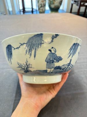 Five Chinese blue and white bowls, Kangxi and later — 照片 2