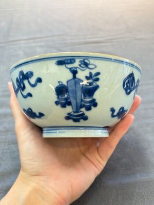 Five Chinese blue and white bowls, Kangxi and later — 照片 30