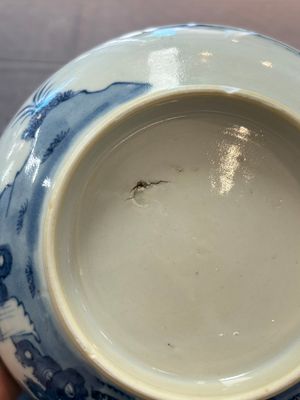 Five Chinese blue and white bowls, Kangxi and later — 照片 7