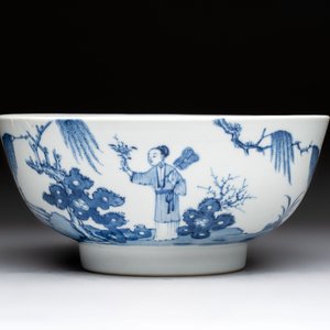 Five Chinese blue and white bowls, Kangxi and later — 照片 14