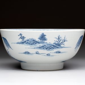 Five Chinese blue and white bowls, Kangxi and later — 照片 15