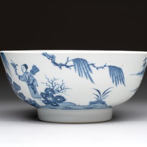 Five Chinese blue and white bowls, Kangxi and later — 照片 17
