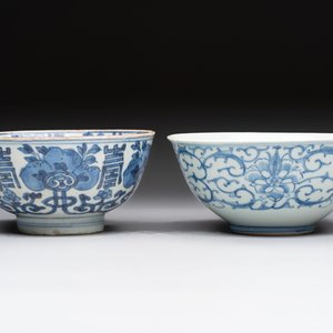 Five Chinese blue and white bowls, Kangxi and later — 照片 9