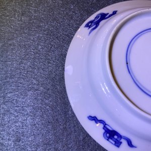 Five Chinese blue and white cups and saucers, Chenghua mark, Kangxi — photo 18