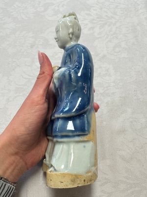 Five Chinese blue and white figures, Qianlong/Jiaqing — photo 14