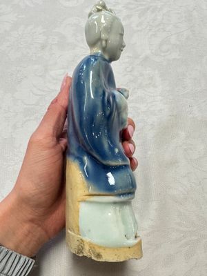 Five Chinese blue and white figures, Qianlong/Jiaqing — photo 16