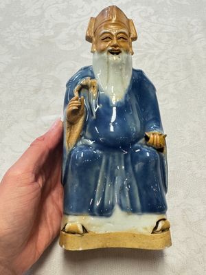 Five Chinese blue and white figures, Qianlong/Jiaqing — photo 2