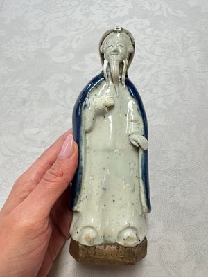 Five Chinese blue and white figures, Qianlong/Jiaqing — photo 27