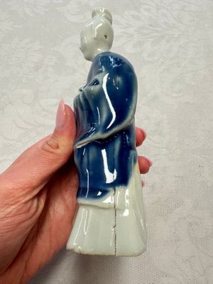 Five Chinese blue and white figures, Qianlong/Jiaqing — photo 39