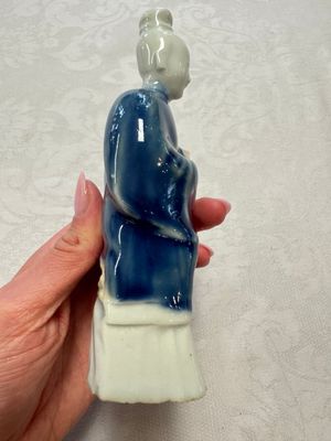 Five Chinese blue and white figures, Qianlong/Jiaqing — photo 41