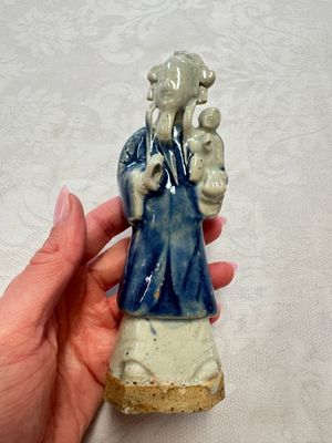 Five Chinese blue and white figures, Qianlong/Jiaqing — photo 51