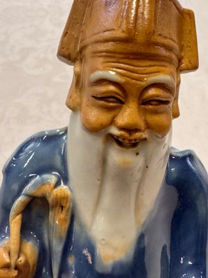Five Chinese blue and white figures, Qianlong/Jiaqing — photo 6