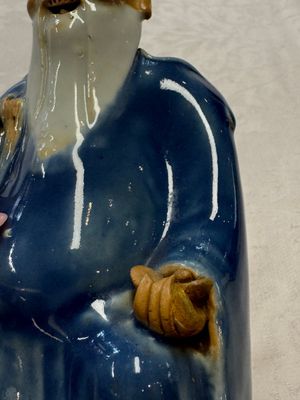 Five Chinese blue and white figures, Qianlong/Jiaqing — photo 7