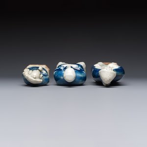 Five Chinese blue and white figures, Qianlong/Jiaqing — photo 12