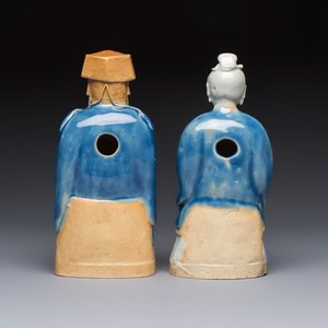 Five Chinese blue and white figures, Qianlong/Jiaqing — photo 4